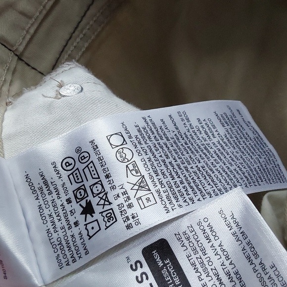 Levi's- Tan/ Khaki Super Soft Cotton Zip Pants Preppy Neutral Career Sz.38 X 32 - Picture 12 of 13